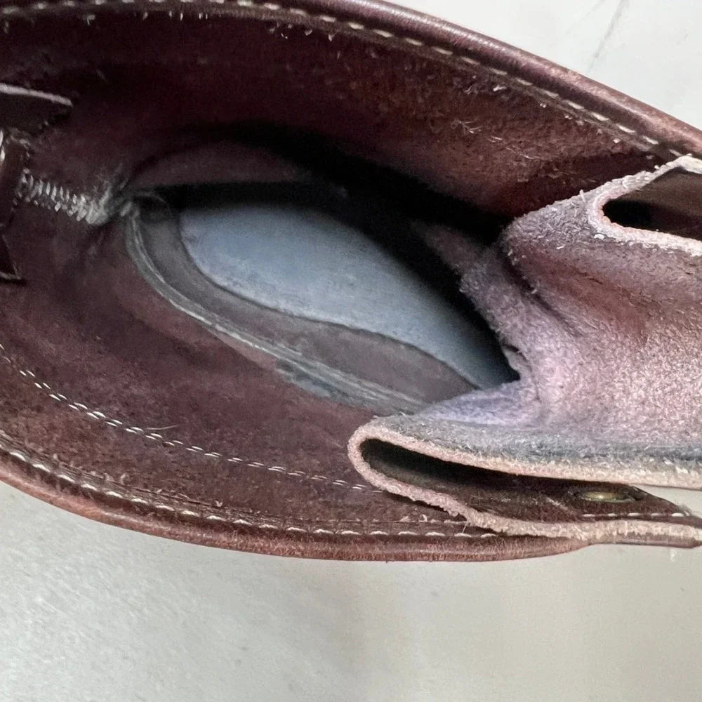 LL Bean Maine Hunting Shoe Boots Brown Leather‎ Rubber Waterproof Womens Size 10